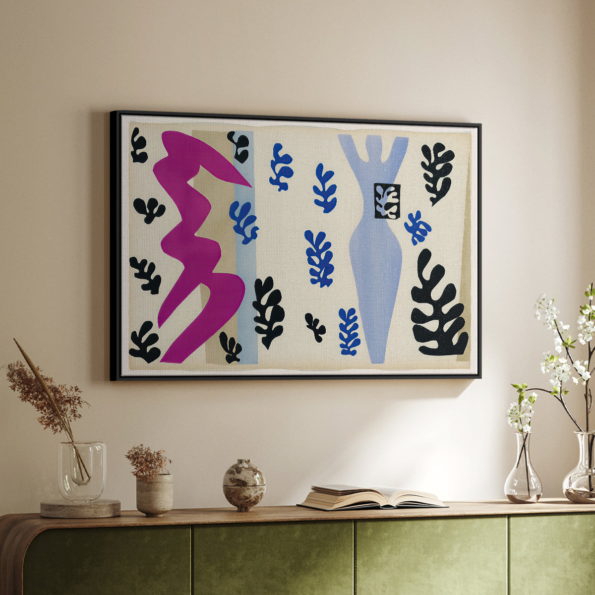 The Knife Thrower (Le lanceur de couteaux), from Jazz, 1947 - Floater Framed Canvas Print