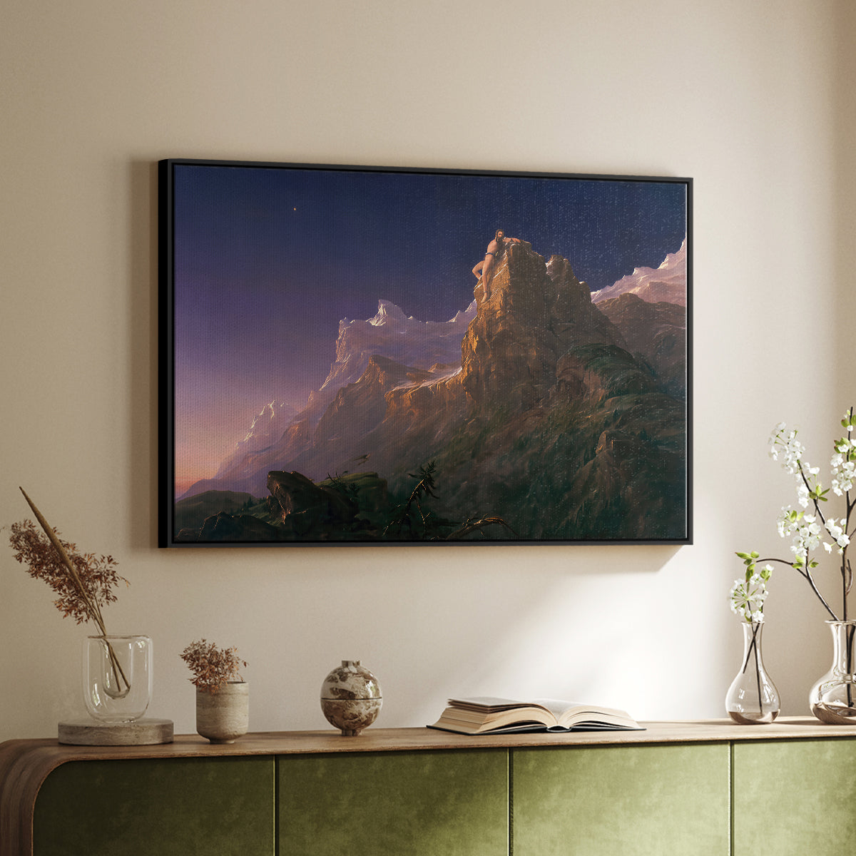 Prometheus Bound, 1847 - Floater Framed Canvas Print