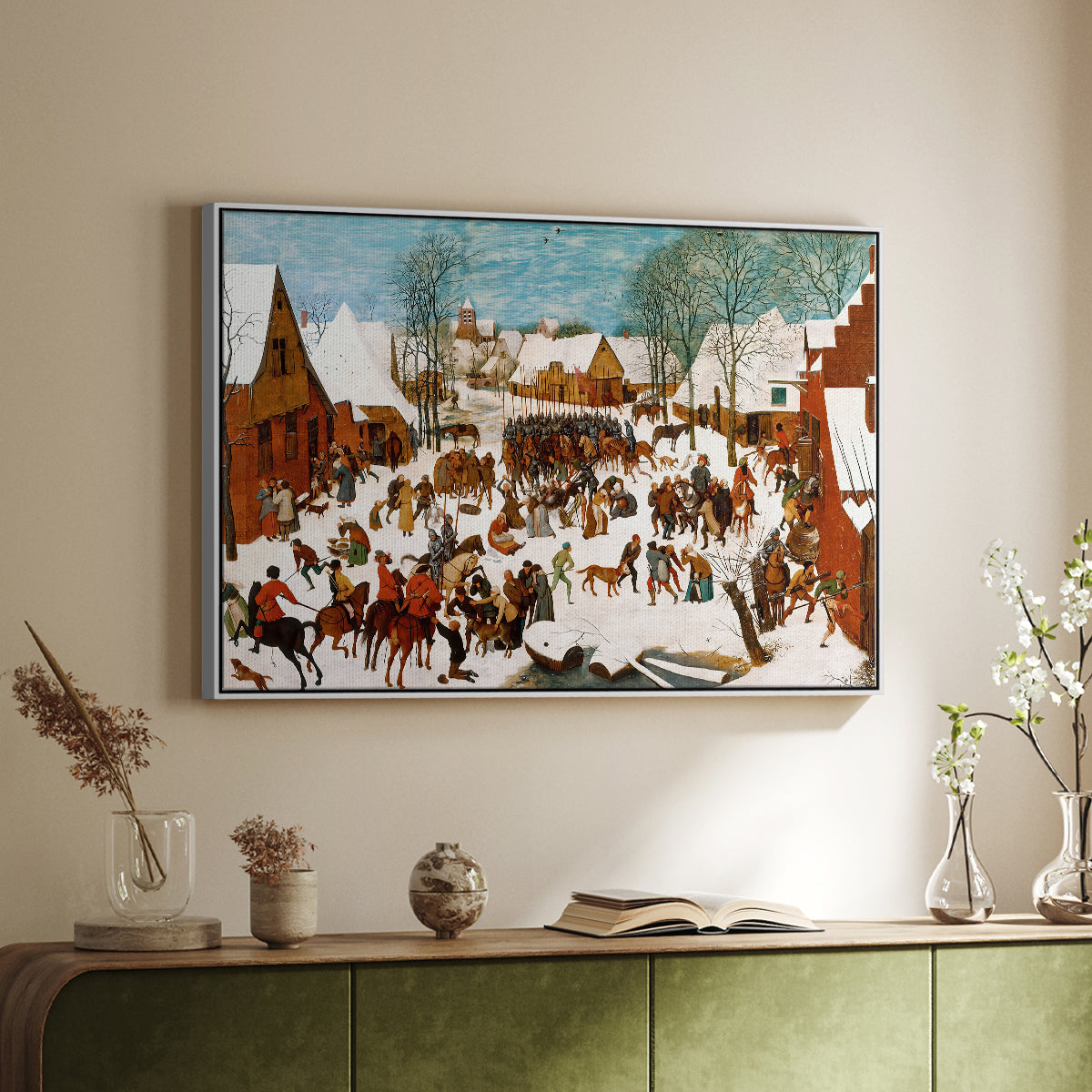 Massacre of the Innocents, c. 1565-1567 - Floater Framed Canvas Print