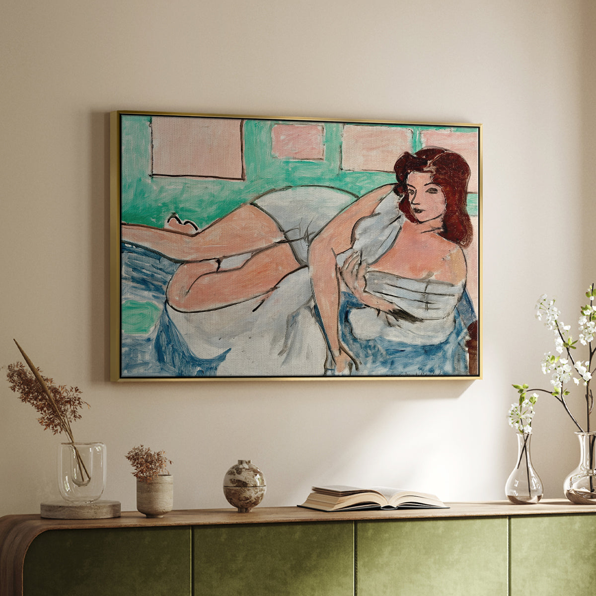 Nude in a Bathrobe (Nu au peignoir), 1941 - Floater Framed Canvas Print