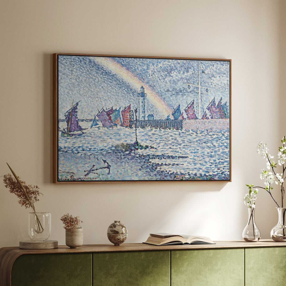 Entrance to the Port of Honfleur, 1899 - Floater Framed Canvas Print