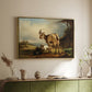 A Goat with Two Kids - Floater Framed Canvas Print