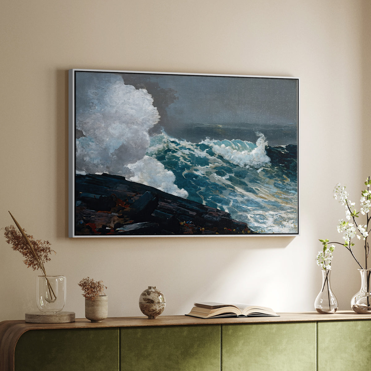 Northeaster, 1895 - Floater Framed Canvas Print