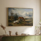 Two Horses on the Pasture, c. 1825 - Floater Framed Canvas Print