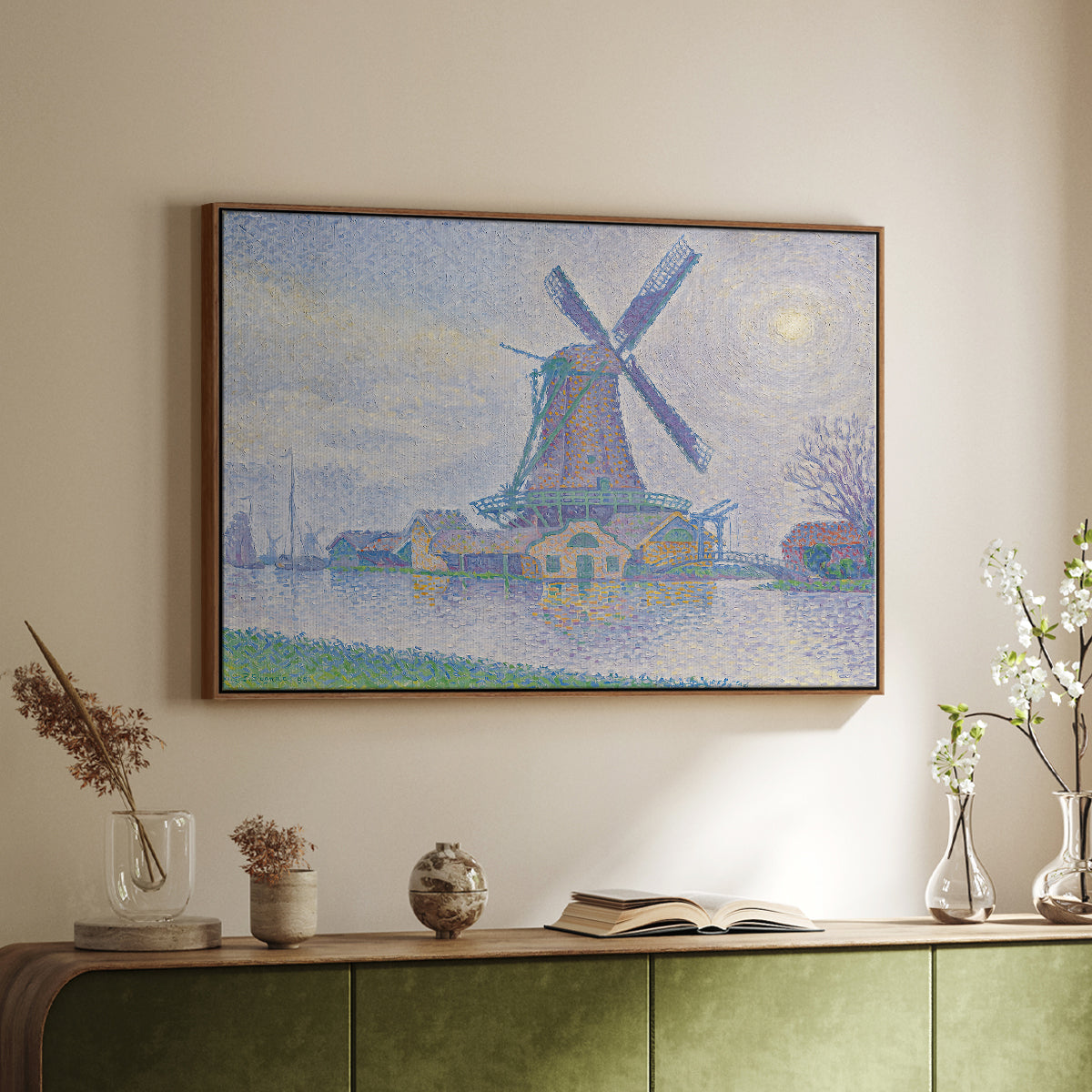 Mill of Edam (Moulin d'Edam), 1896 - Floater Framed Canvas Print