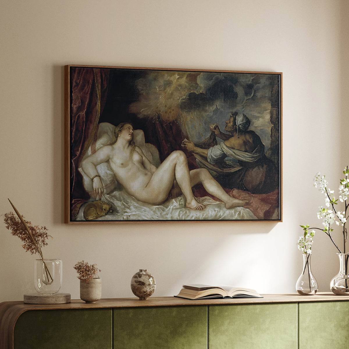 Danaë, c. 1560-1565 - Floater Framed Canvas Print