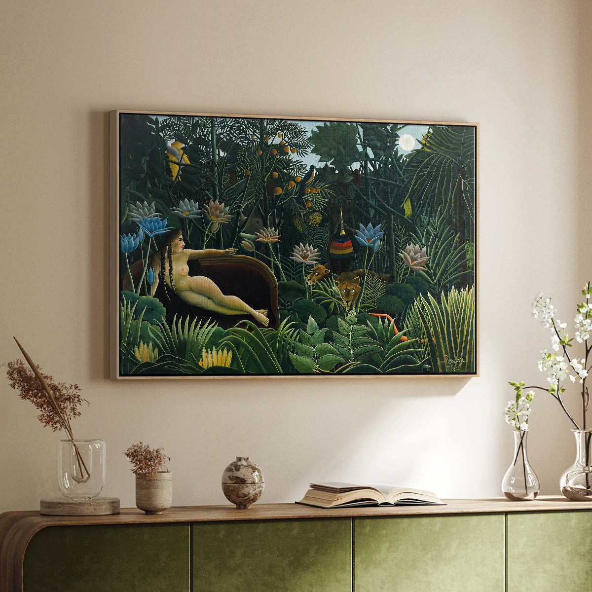 The Dream (Le Rêve), 1910 - Floater Framed Canvas Print