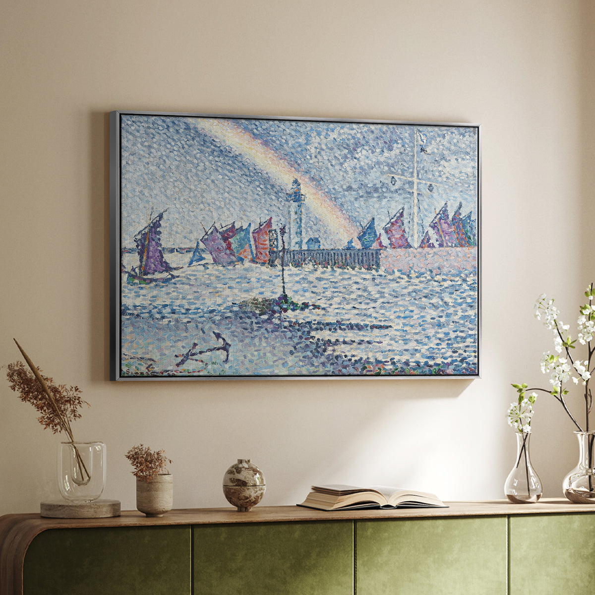 Entrance to the Port of Honfleur, 1899 - Floater Framed Canvas Print
