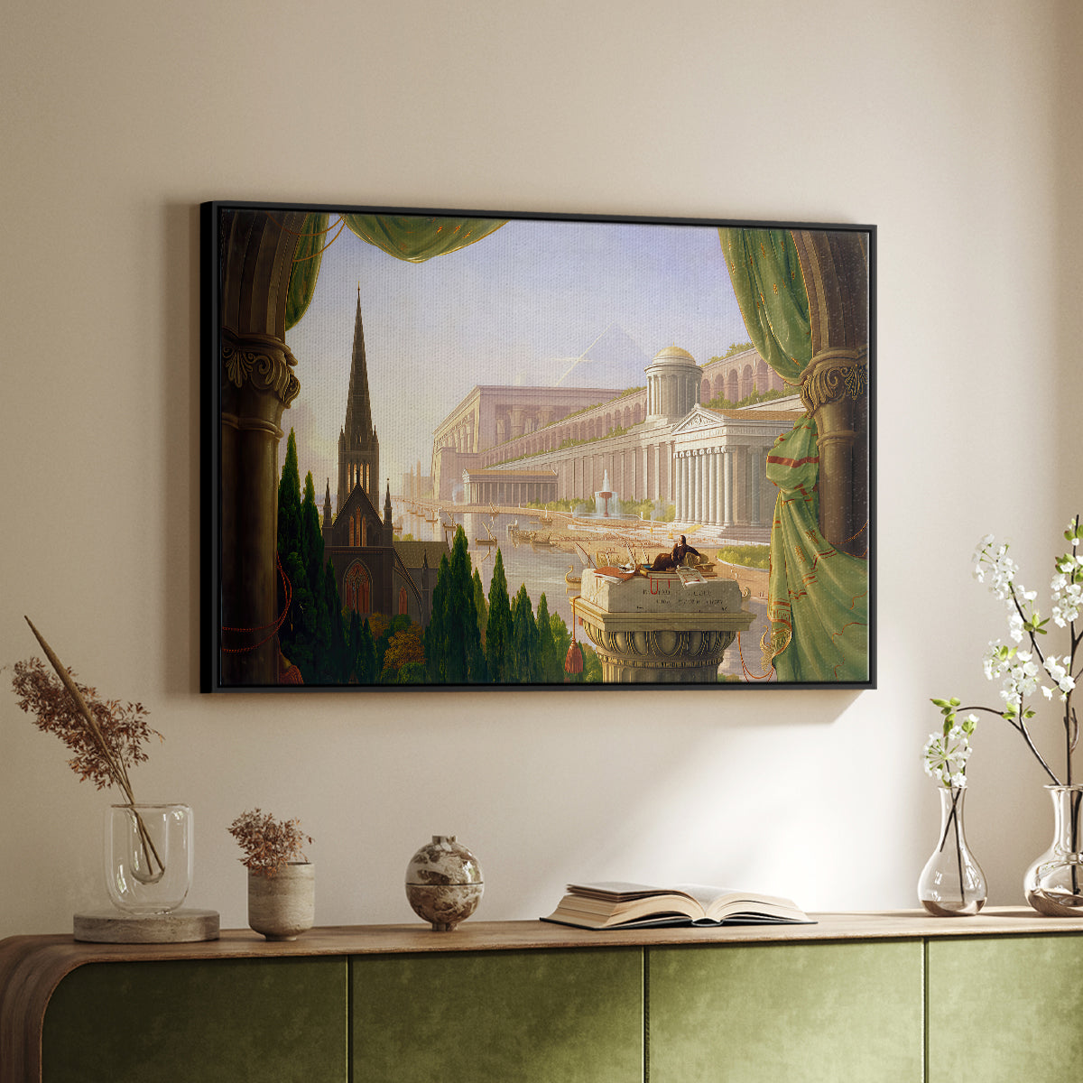 The Architect's Dream, 1840 - Floater Framed Canvas Print