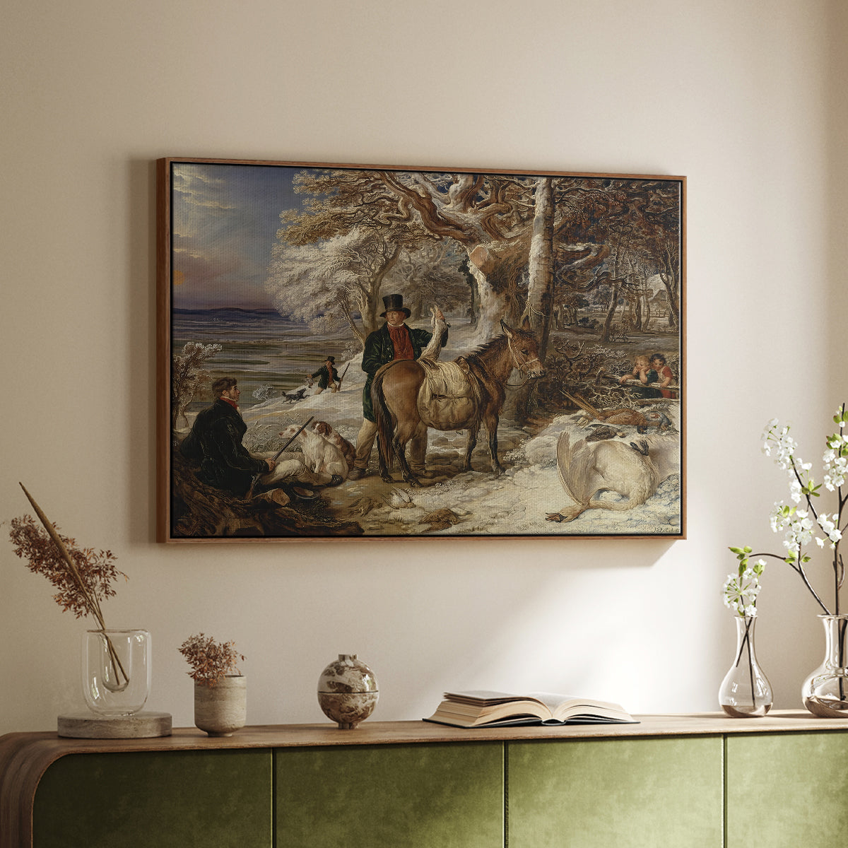 The Day's Sport, 1826 - Floater Framed Canvas Print