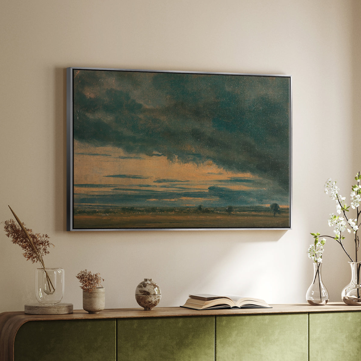 Cloud Study, c. 1821 - Floater Framed Canvas Print