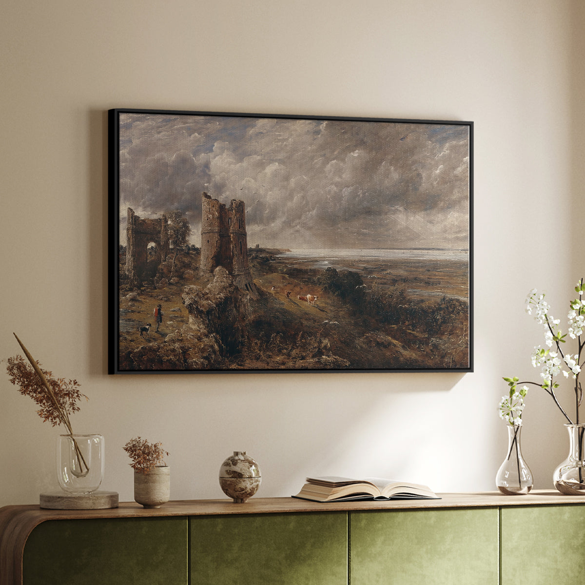 Hadleigh Castle, Mouth of Thames, c. 1829 - Floater Framed Canvas Print