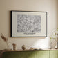 Fleurs, 1866 (Morris Inspired) - Floater Framed Canvas Print