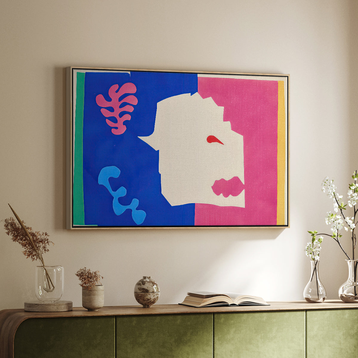 The Wolf (Le loup), from Jazz, 1947 - Floater Framed Canvas Print