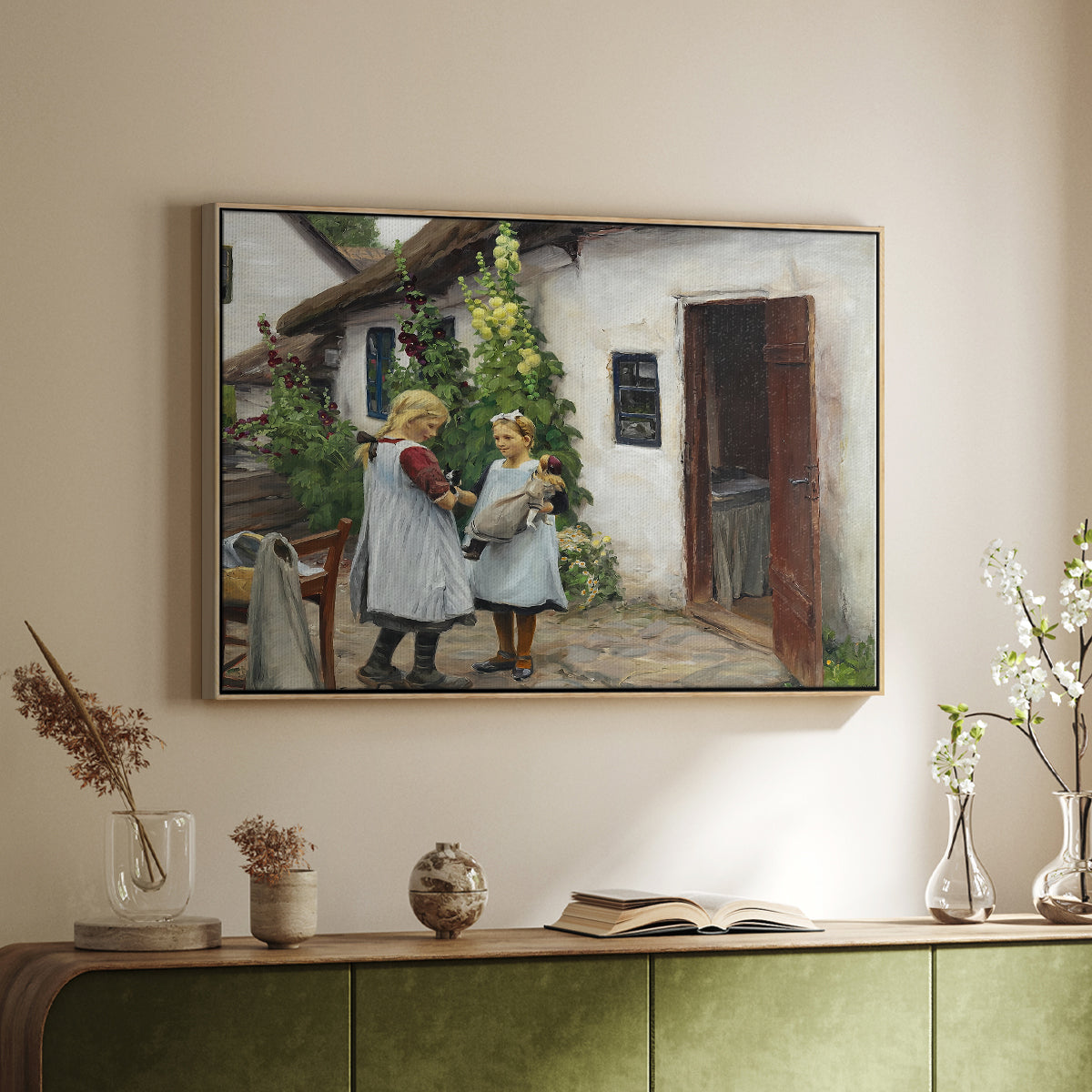 Have You Seen My Kitten?, 1914 - Floater Framed Canvas Print