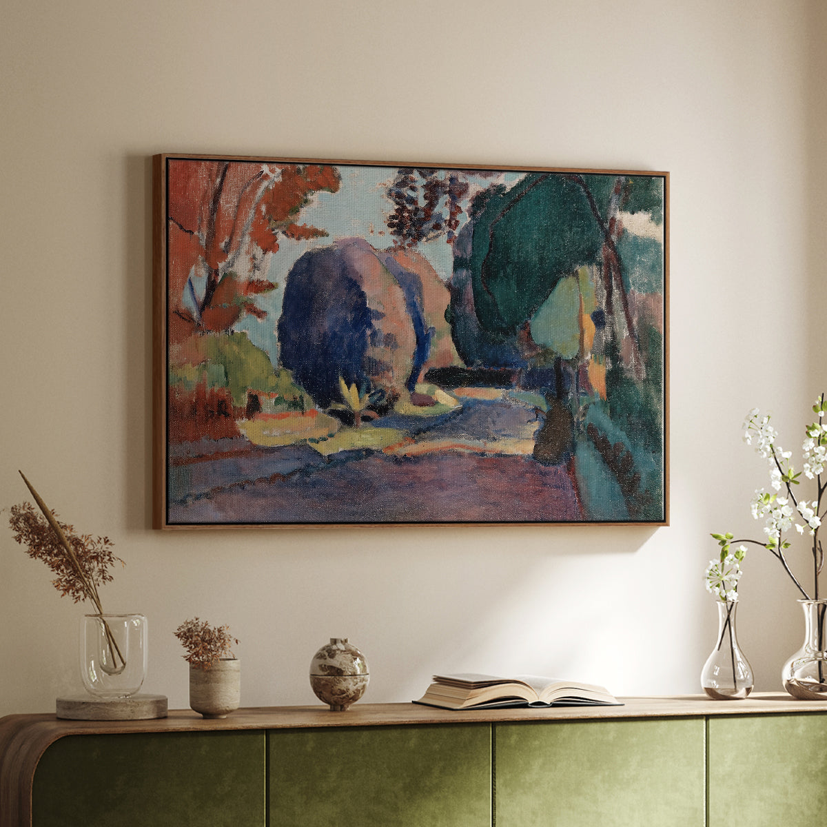 The Luxembourg Gardens, 1901 - Floater Framed Canvas Print