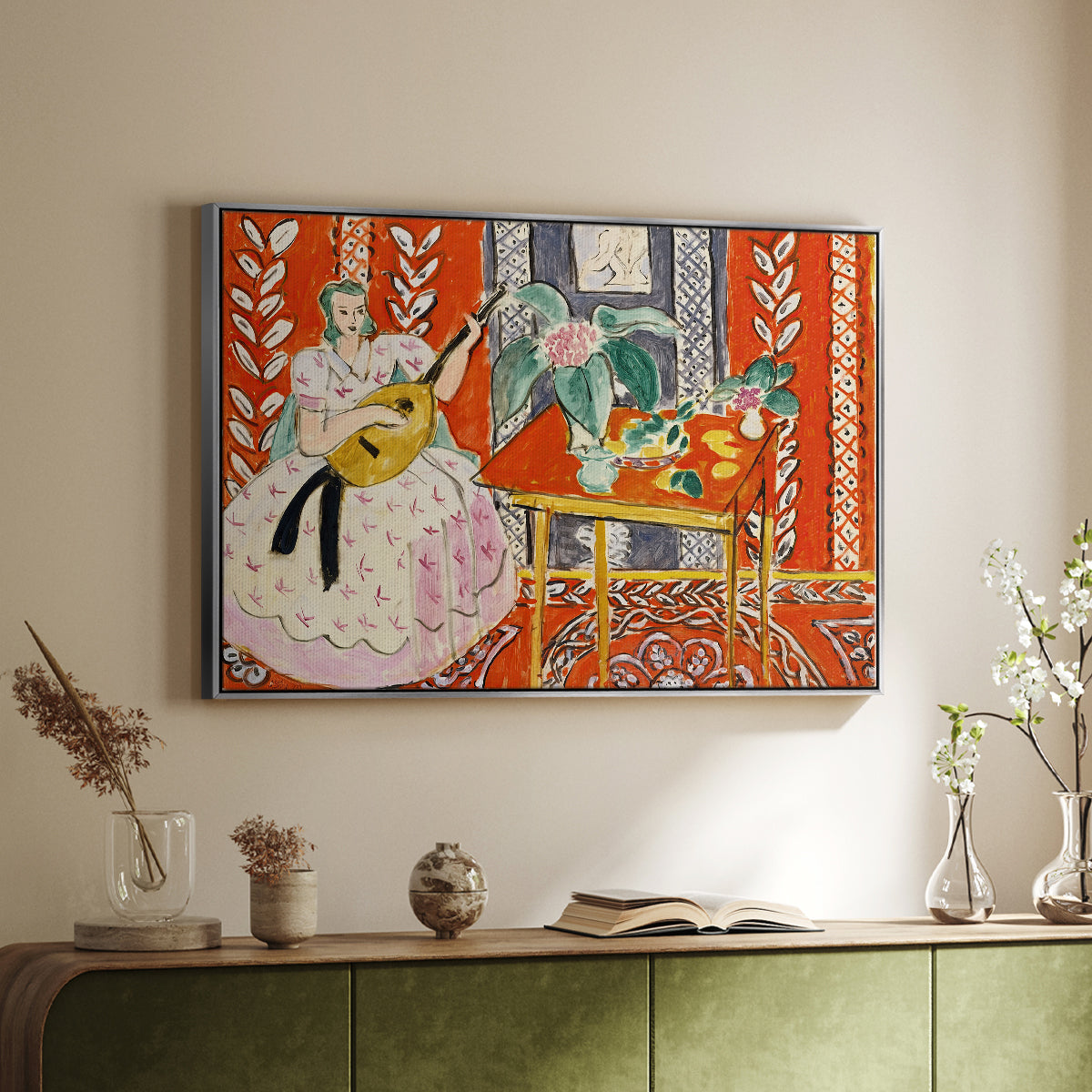 The Lute (Le luth), 1943 - Floater Framed Canvas Print