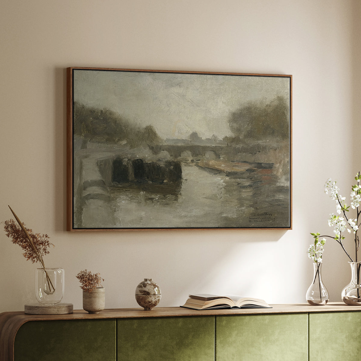 The Bridge (Le pont), 1895 - Floater Framed Canvas Print