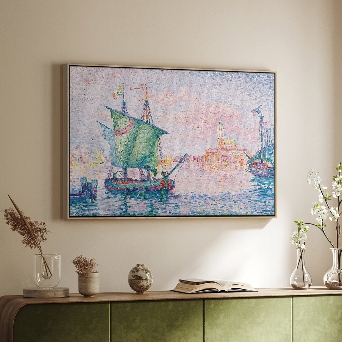 Venice, the Pink Cloud, 1909 - Floater Framed Canvas Print