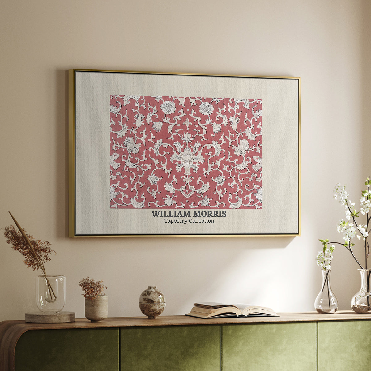 Examples of Chinese Ornament, Pl. XCV (Morris Inspired), 1867 - Floater Framed Canvas Print