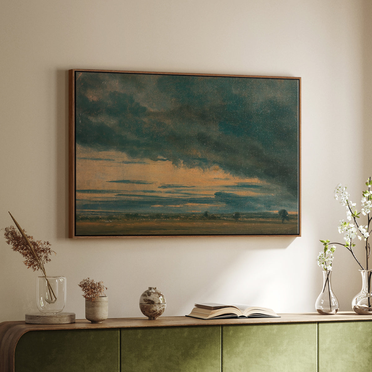 Cloud Study, c. 1821 - Floater Framed Canvas Print