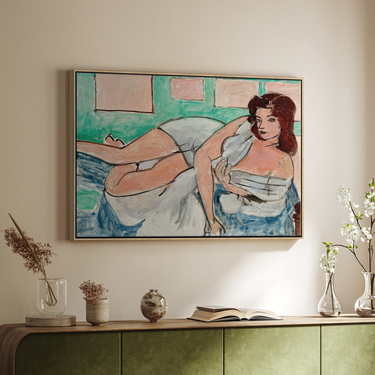 Nude in a Bathrobe (Nu au peignoir), 1941 - Floater Framed Canvas Print
