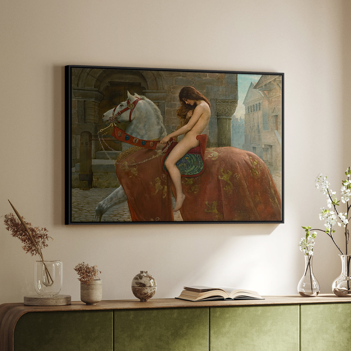 Lady Godiva, 1898 - Floater Framed Canvas Print