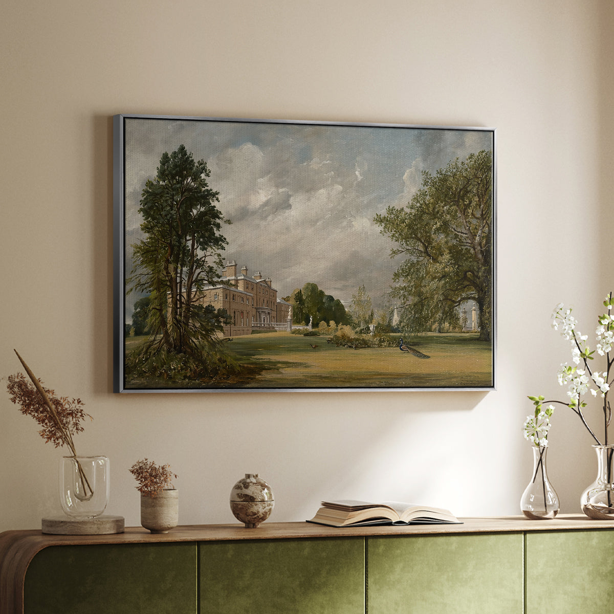 Malvern Hall, 1821 - Floater Framed Canvas Print