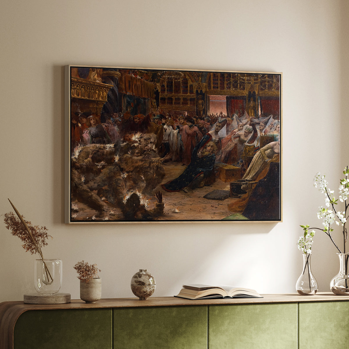 Ball of the Burning Men, 1889 - Floater Framed Canvas Print