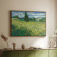 Green Wheat Field with Cypress, 1889 - Floater Framed Canvas Print