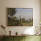 Village Landscape with Church, 1891 - Floater Framed Canvas Print