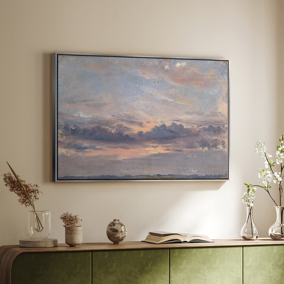 A Cloud Study, Sunset, c. 1821-1822 - Floater Framed Canvas Print
