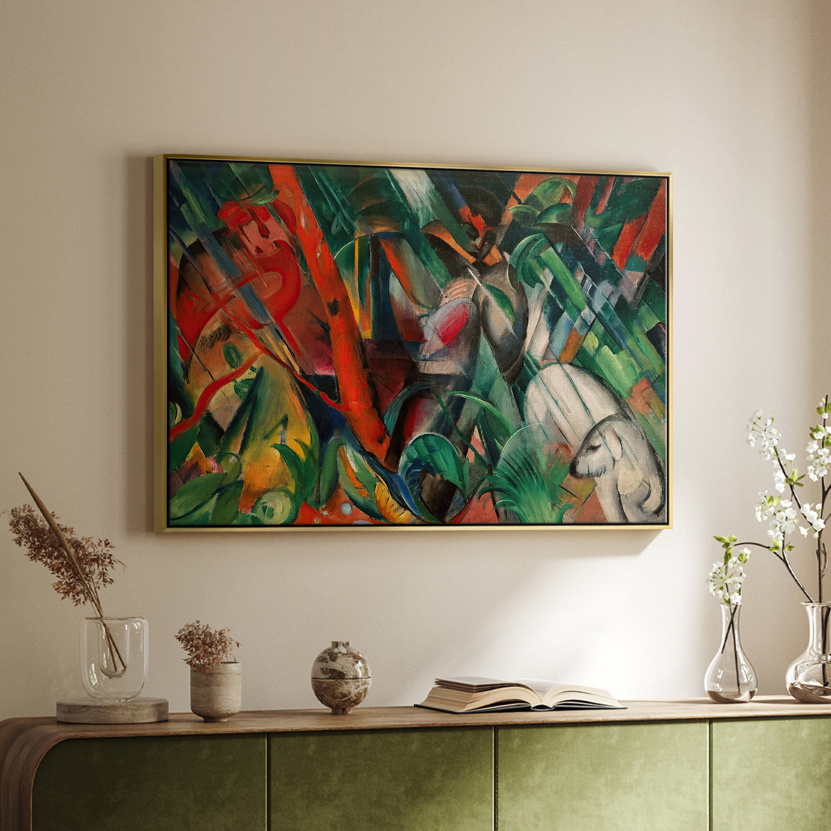 In the Rain, 1912 - Floater Framed Canvas Print