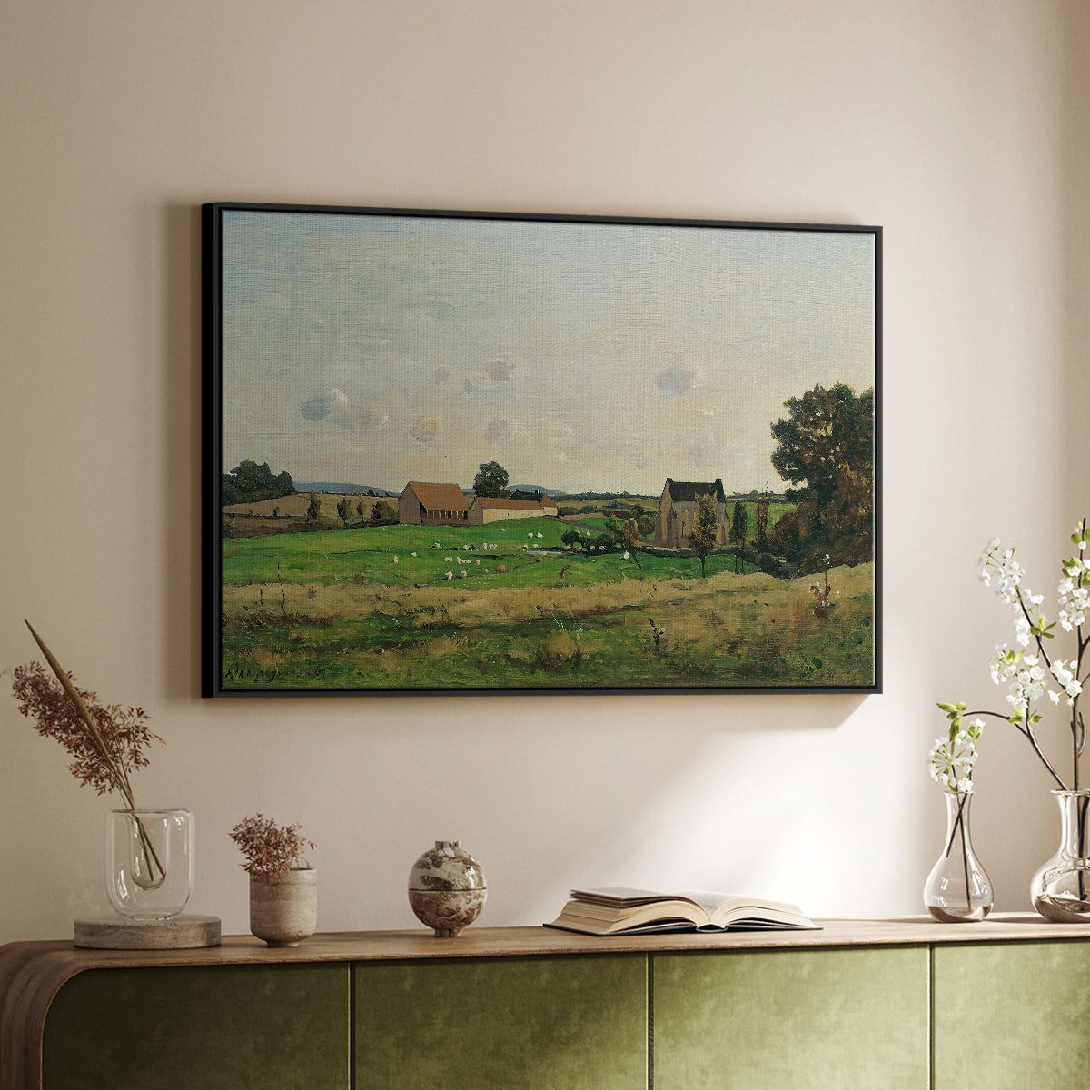 The Saulce Estate, 1869 - Floater Framed Canvas Print