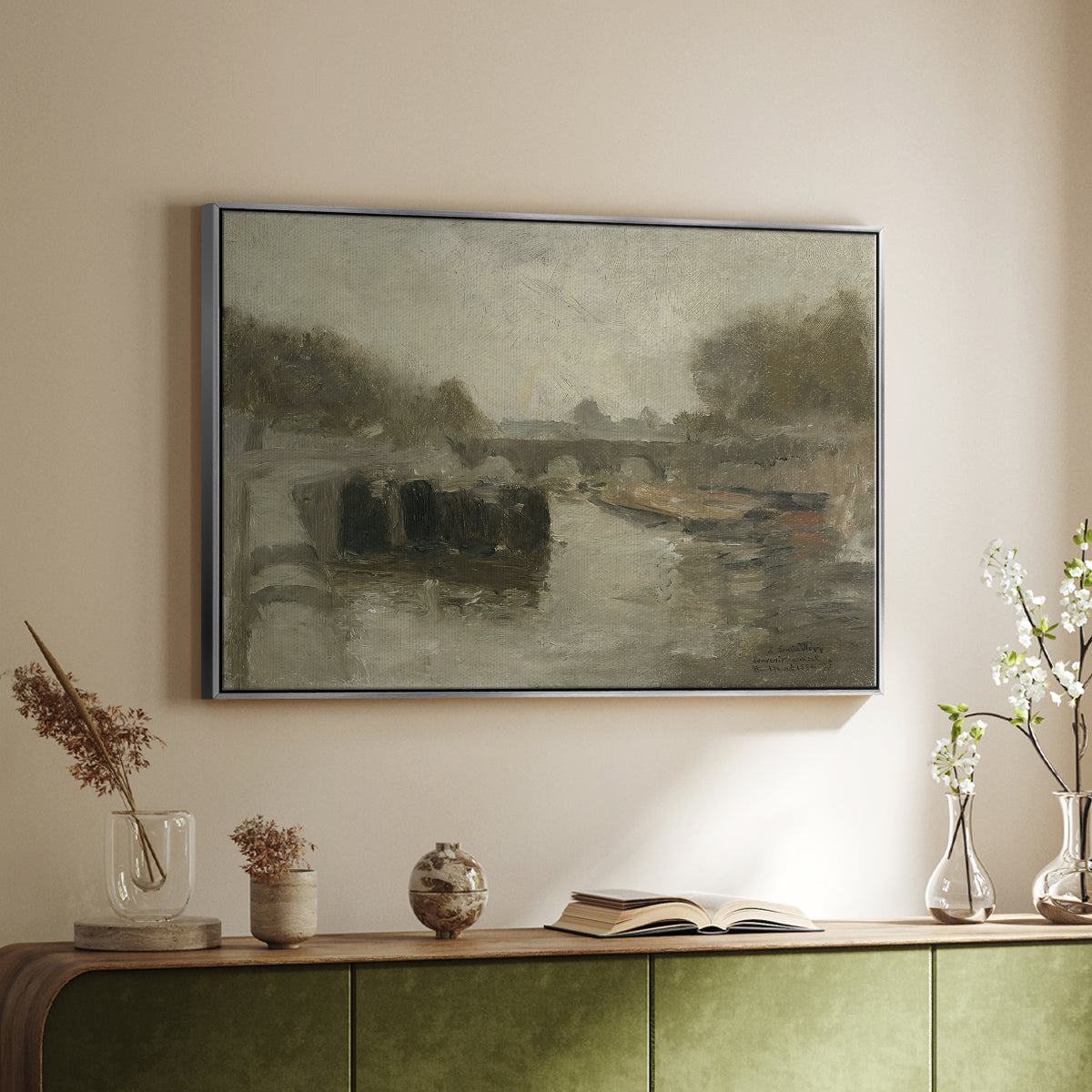 The Bridge (Le pont), 1895 - Floater Framed Canvas Print