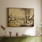 Winter Landscape with Skaters and Bird Trap, 1565 - Floater Framed Canvas Print