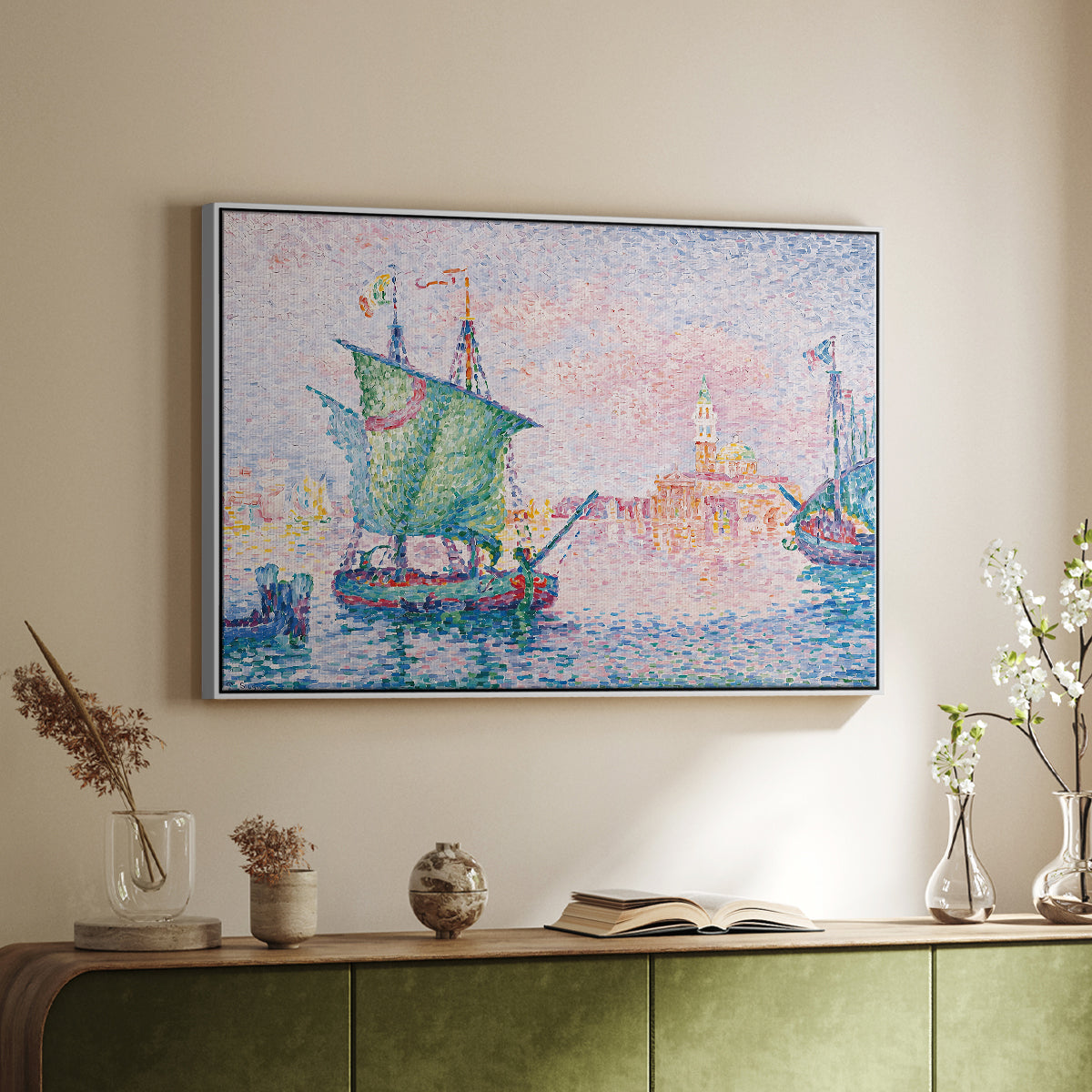 Venice, the Pink Cloud, 1909 - Floater Framed Canvas Print