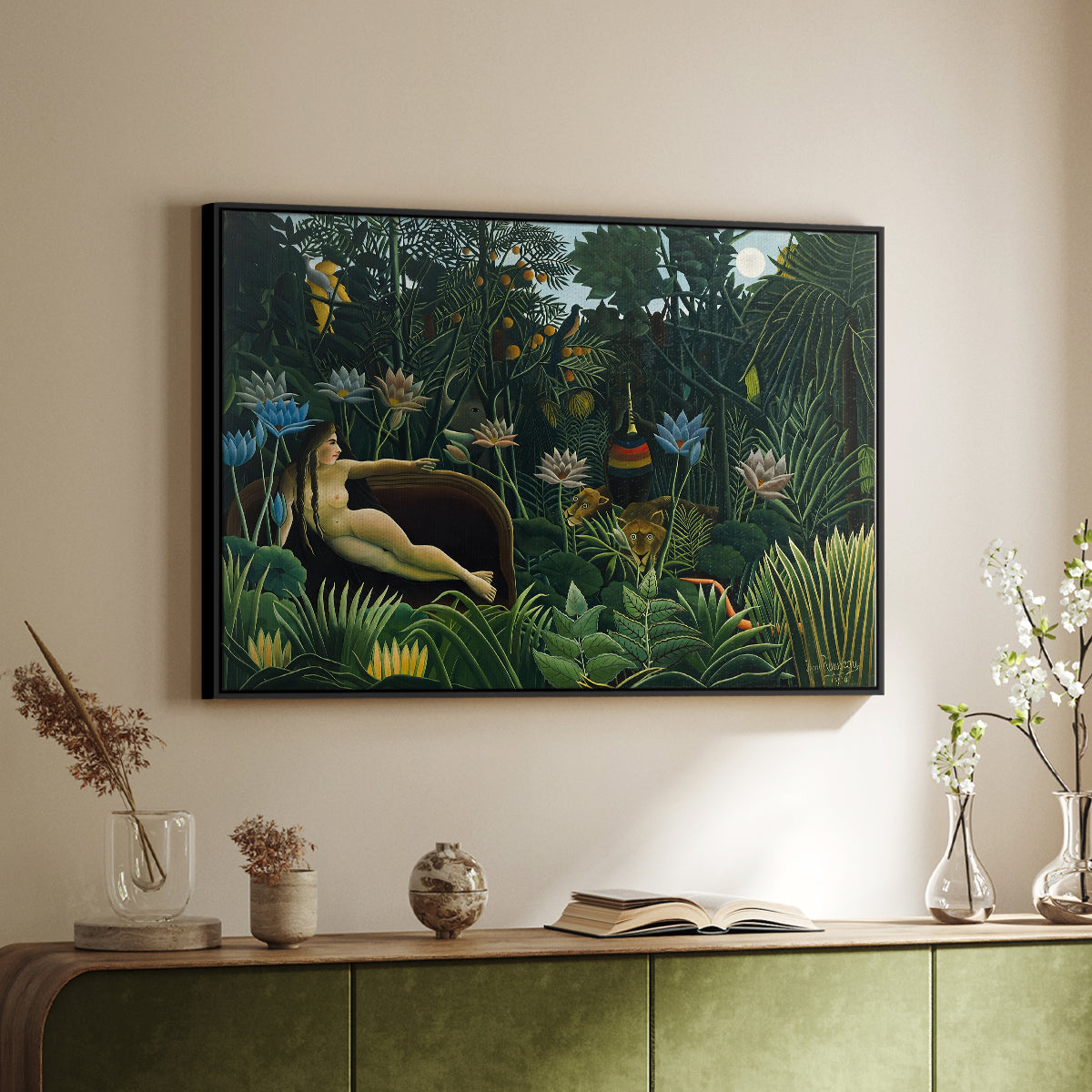 The Dream (Le Rêve), 1910 - Floater Framed Canvas Print