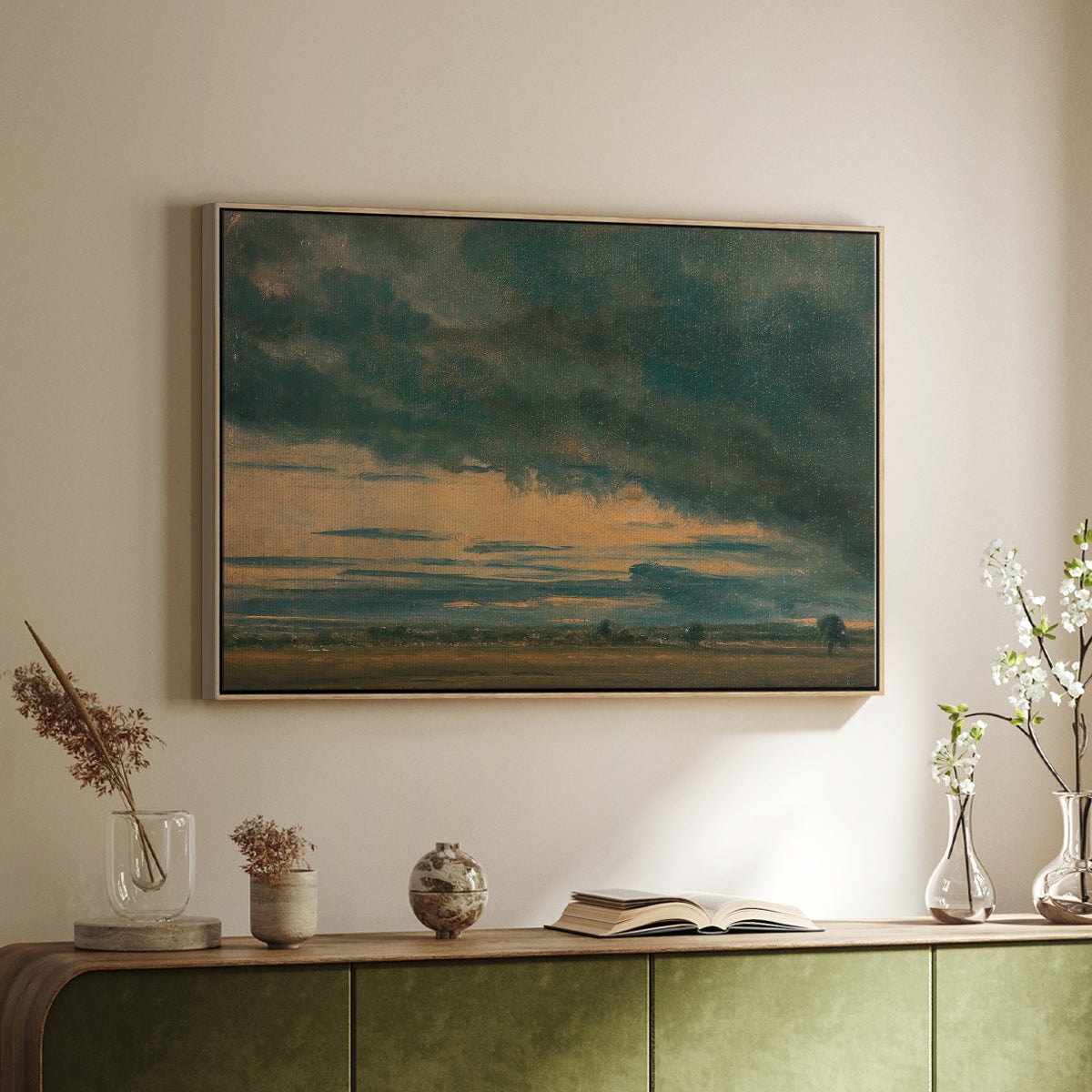 Cloud Study, c. 1821 - Floater Framed Canvas Print