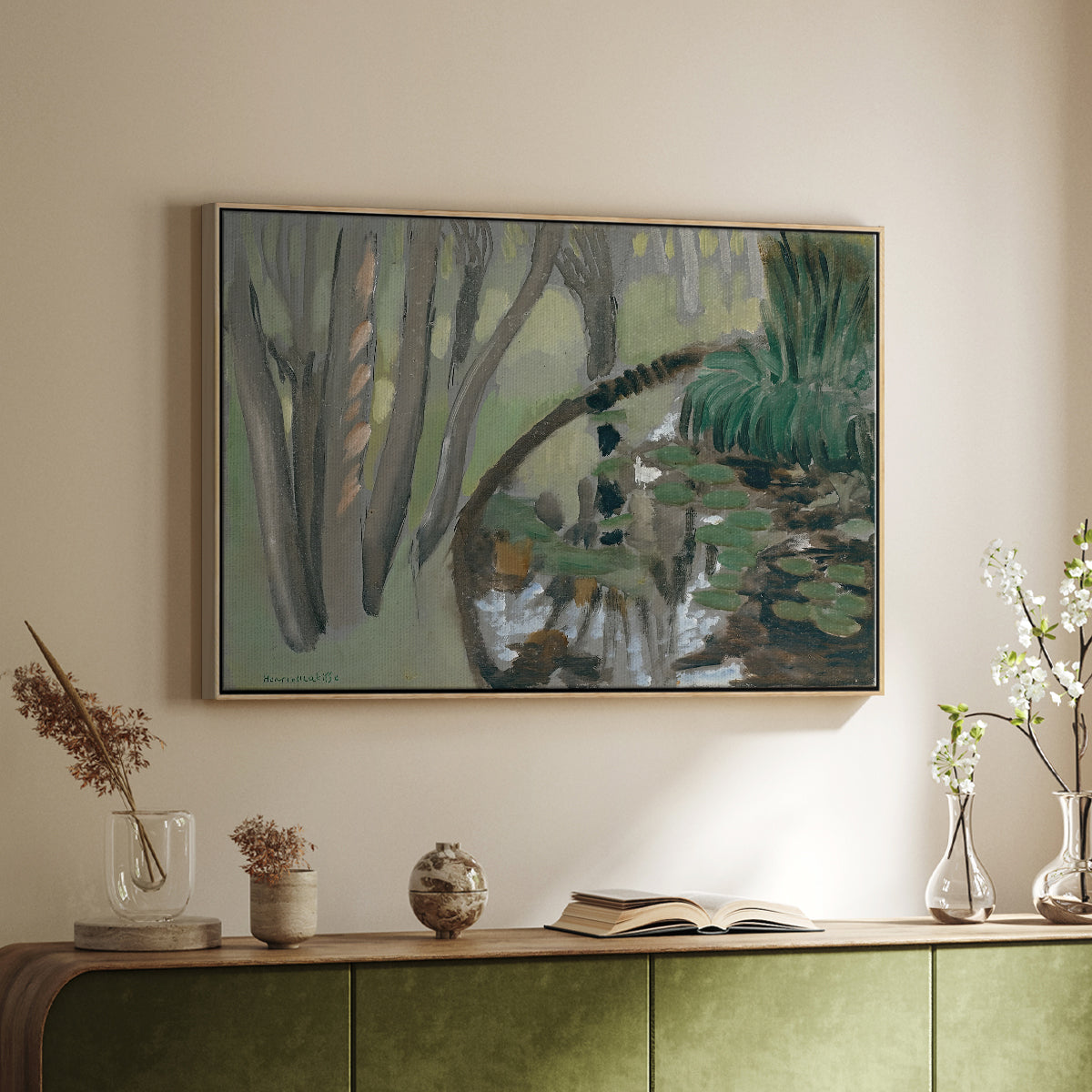 The Stream, Maintenon, 1918 - Floater Framed Canvas Print