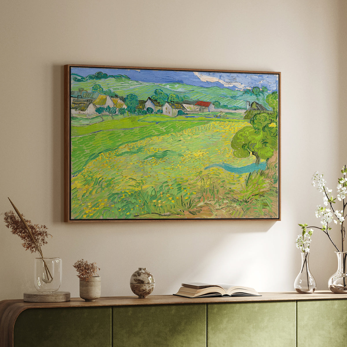 Les Vessenots in Auvers, 1890 - Floater Framed Canvas Print