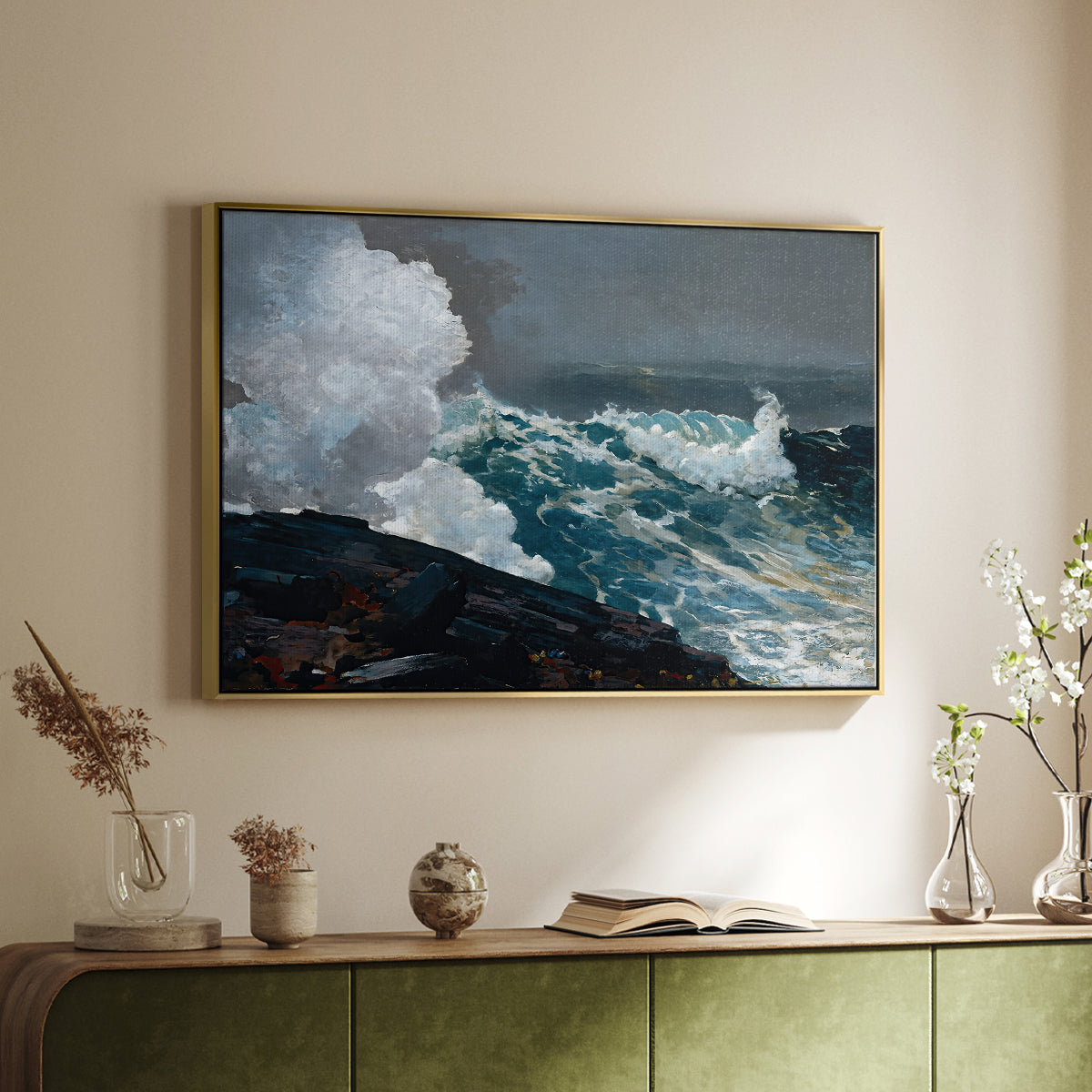 Northeaster, 1895 - Floater Framed Canvas Print