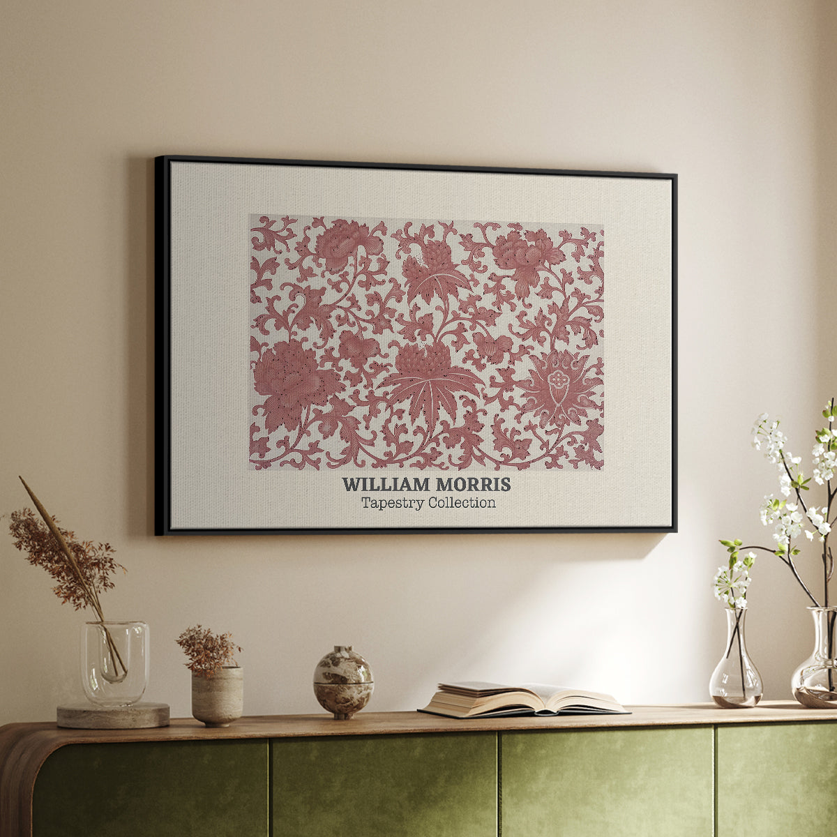 Examples of Chinese Ornament, Pl. XCIII (Morris Inspired), 1867 - Floater Framed Canvas Print
