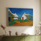 Three White Cottages at Saintes-Maries, 1888 - Floater Framed Canvas Print