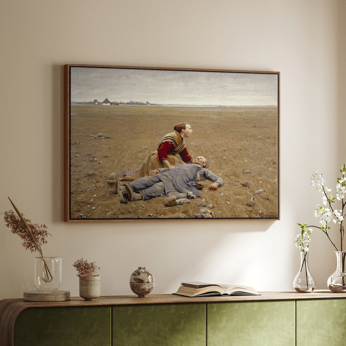 Worn Out (Udslidt), 1889 - Floater Framed Canvas Print