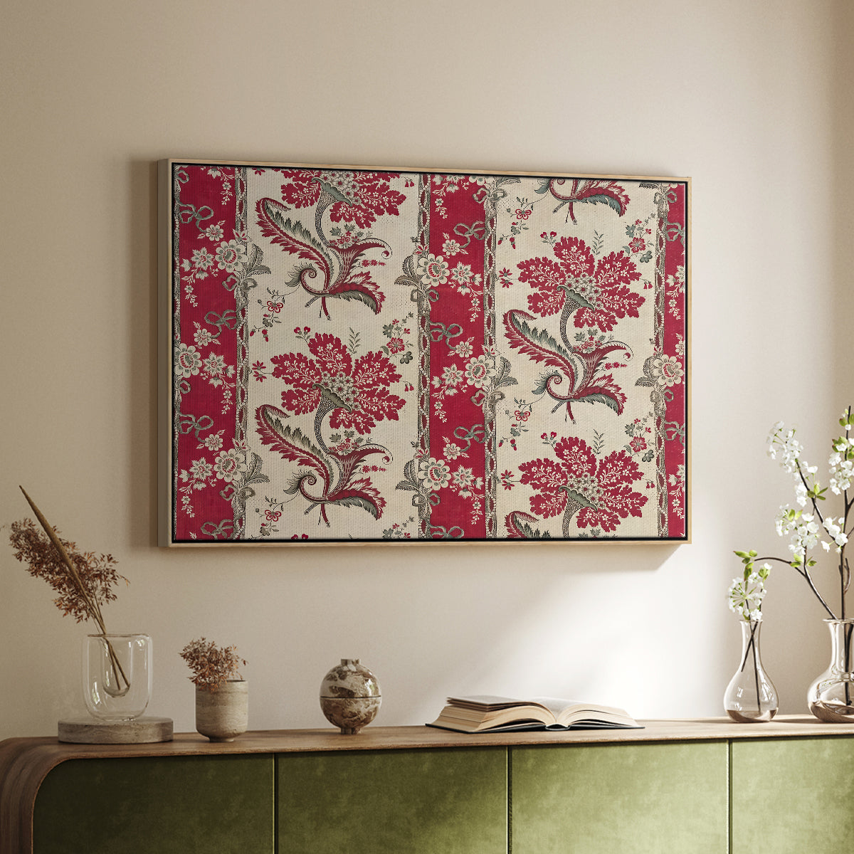 The Flowering Cornucopia (La Corne Fleurie), c. 1789-1850 - Floater Framed Canvas Print