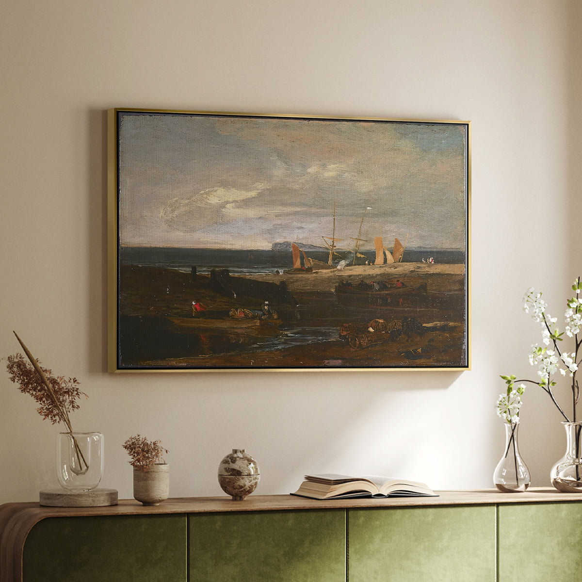 A Scene on the English Coast, c. 1798 - Floater Framed Canvas Print