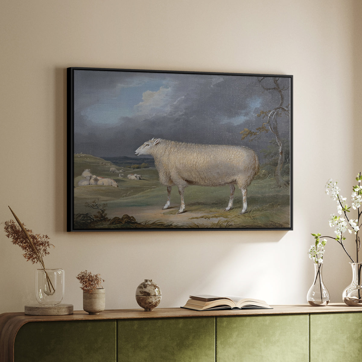 A Border Leicester Ewe, c. 1795-1800 - Floater Framed Canvas Print