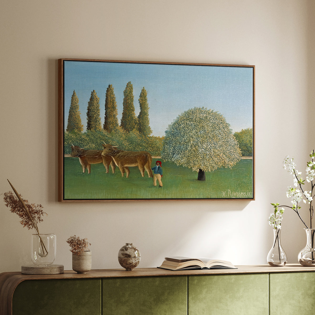 Meadlowland (The Pasture), 1910 - Floater Framed Canvas Print