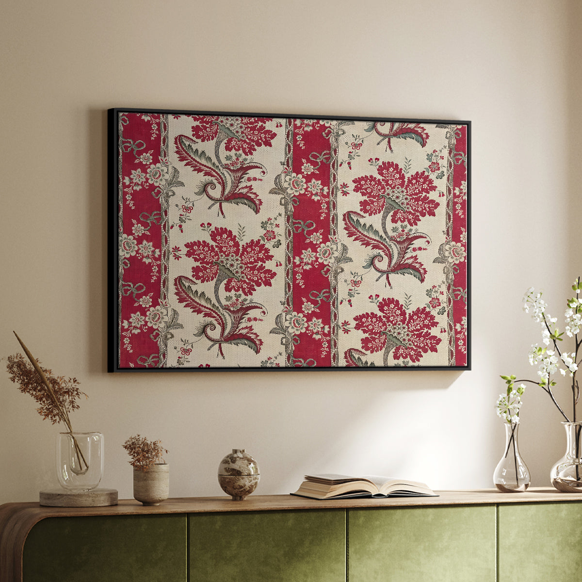 The Flowering Cornucopia (La Corne Fleurie), c. 1789-1850 - Floater Framed Canvas Print